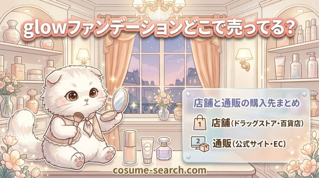 glow ファンデーション どこで売ってる