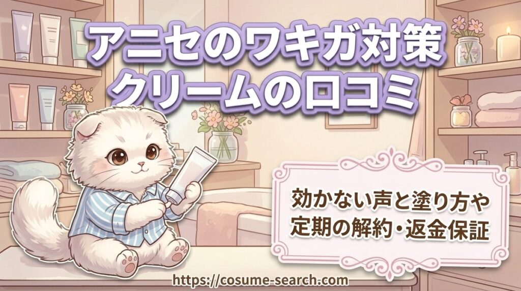 【アニセのワキガ対策クリームの口コミ】効かない声と塗り方や定期の解約・返金保証