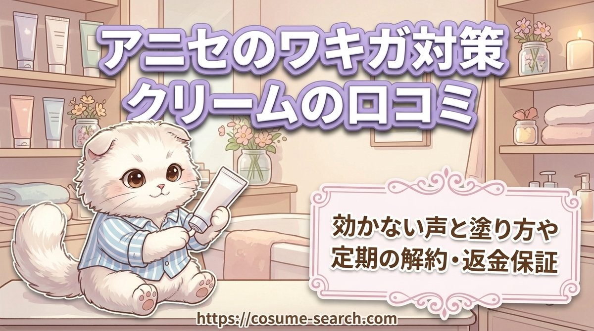 【アニセのワキガ対策クリームの口コミ】効かない声と塗り方や定期の解約・返金保証