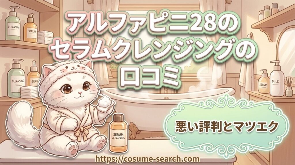 【アルファピニ28のセラムクレンジングの口コミ】悪い評判と落ちない声やマツエク