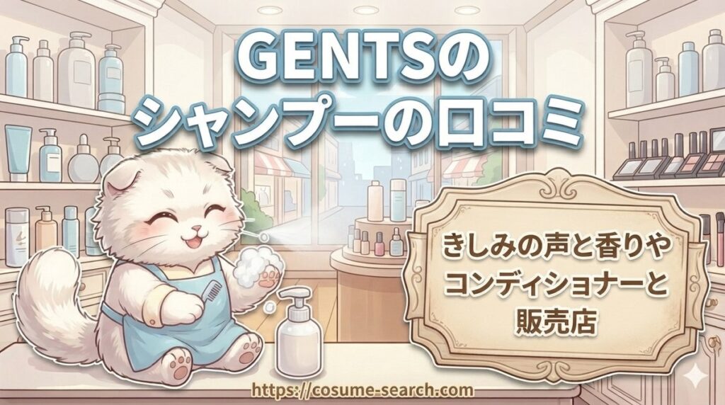【GENTSのシャンプーの口コミ】きしみの声と香りやコンディショナーと販売店