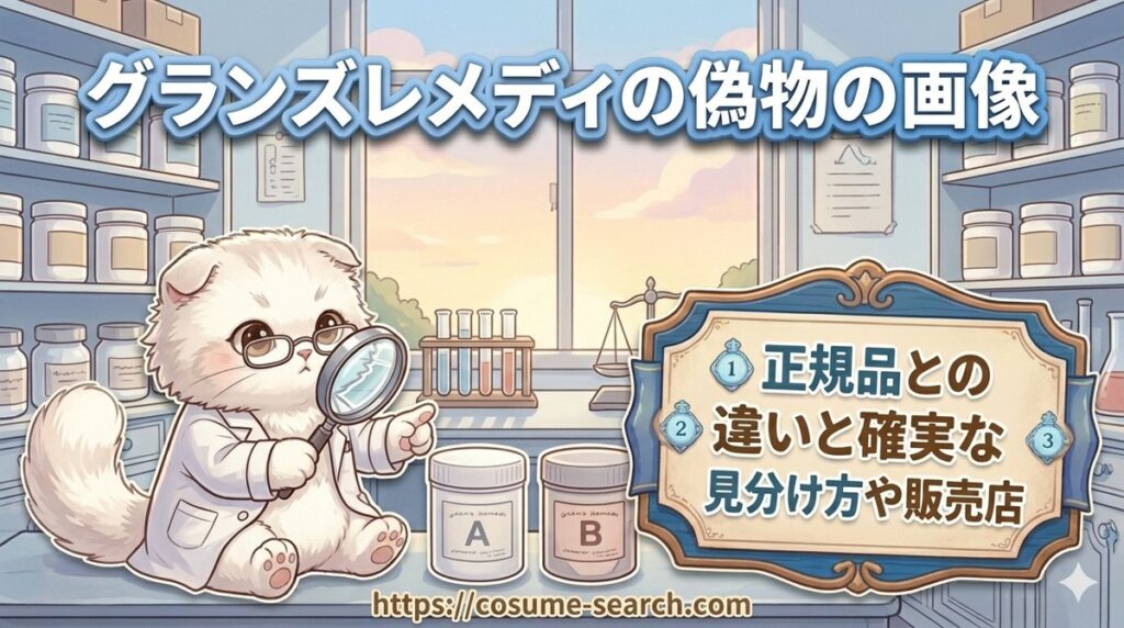 【グランズレメディの偽物の画像】正規品との違いと確実な見分け方や販売店