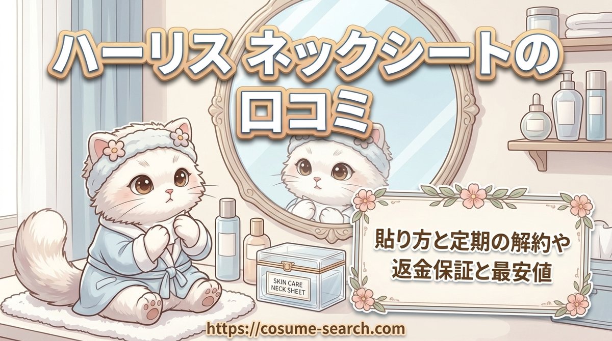 【ハーリス ネックシートの口コミ】貼り方と定期の解約や返金保証と最安値