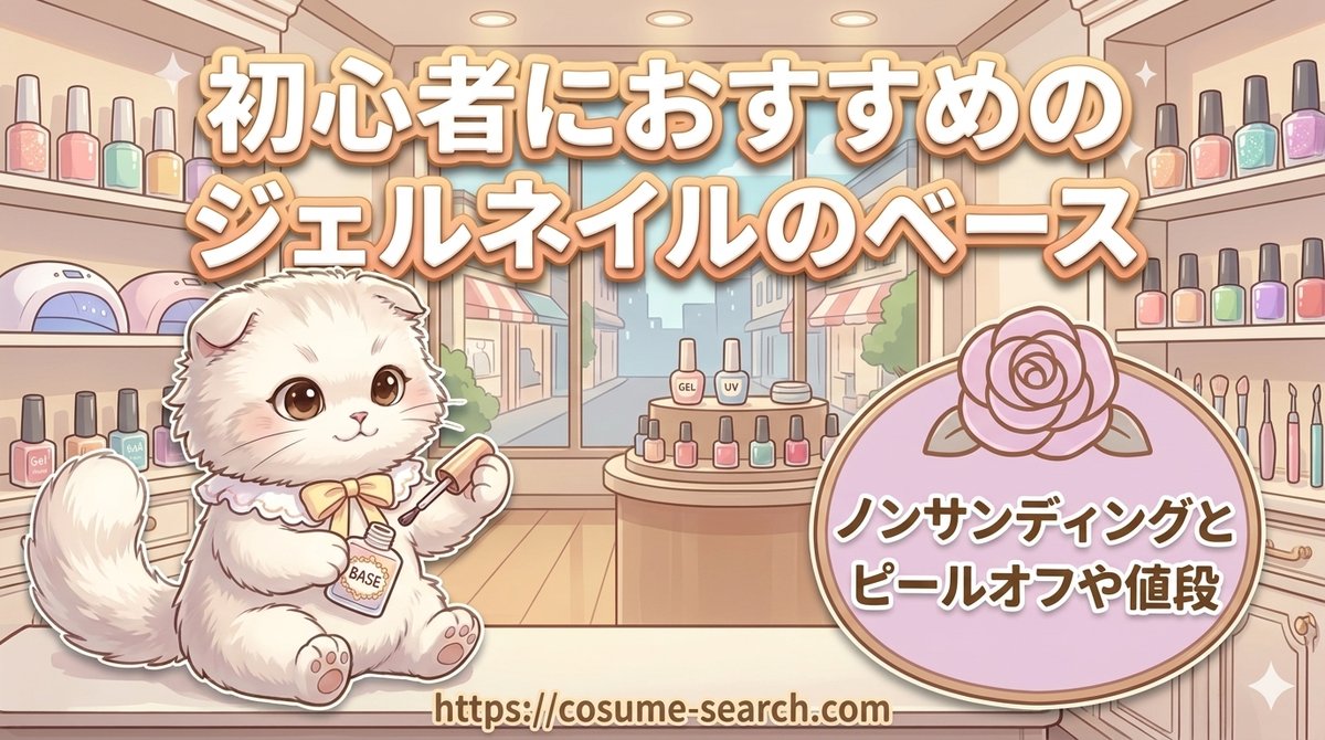 【初心者におすすめのジェルネイルのベース】ノンサンディングとピールオフや値段