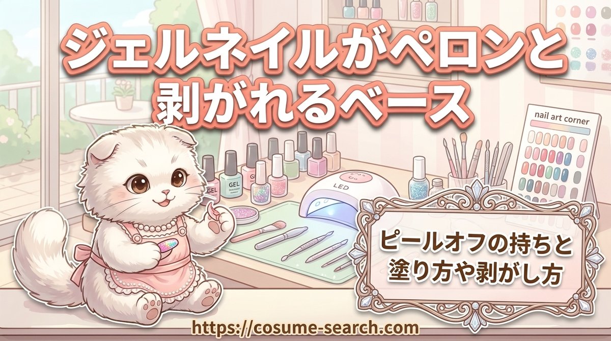 【ジェルネイルがペロンと剥がれるベース】ピールオフの持ちと塗り方や剥がし方