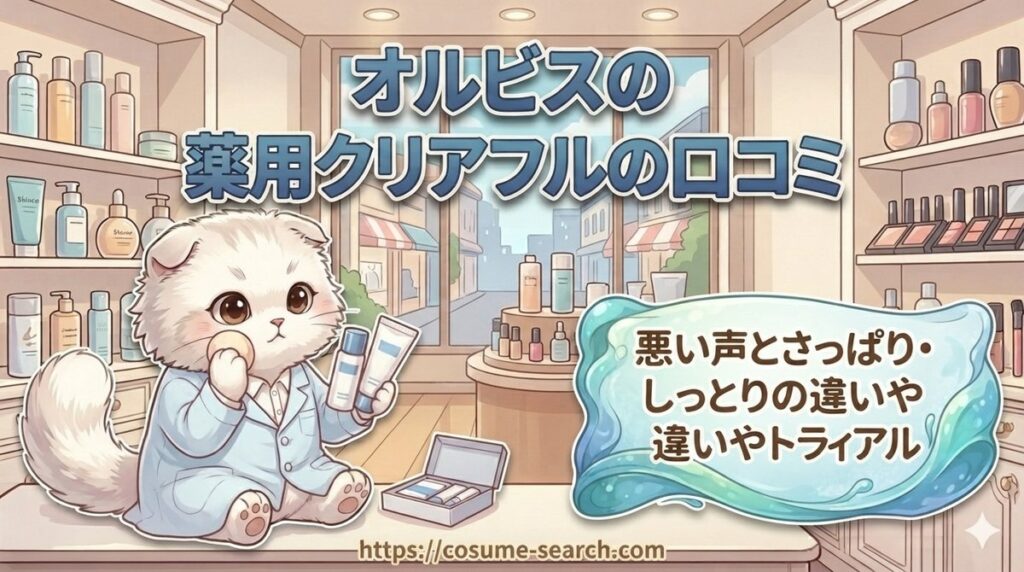 【オルビスの薬用クリアフルの口コミ】悪い声とさっぱり・しっとりの違いやトライアル