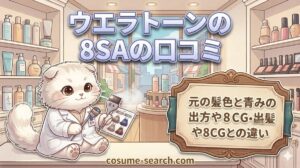 【ウエラトーンの8SAの口コミ】元の髪色と青みの出方や8CGとの違い
