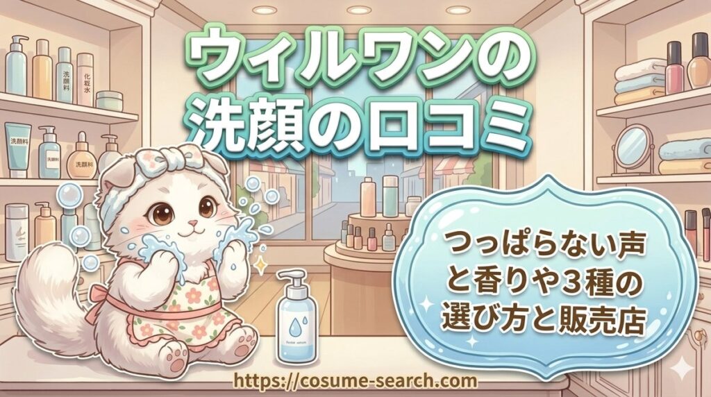 【ウィルワンの洗顔の口コミ】つっぱらない声と香りや3種の選び方と販売店