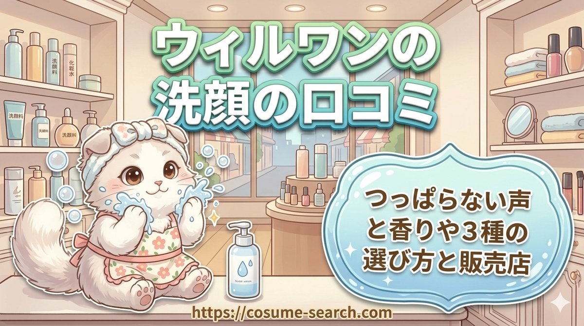【ウィルワンの洗顔の口コミ】つっぱらない声と香りや3種の選び方と販売店