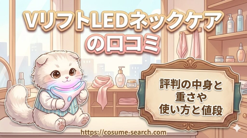【VリフトLEDネックケアの口コミ】評判の中身と重さや使い方と値段