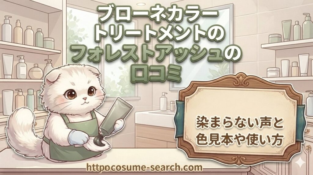 【ブローネカラートリートメントのフォレストアッシュの口コミ】染まらない声と色見本や使い方