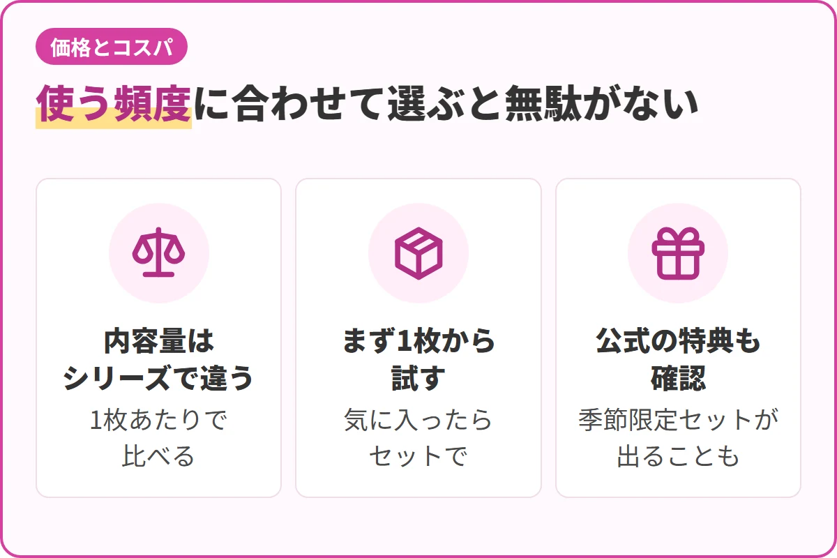 使う頻度に合わせて選ぶと無駄がない