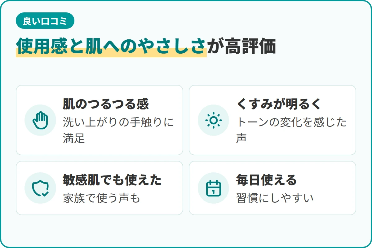 使用感と肌へのやさしさが高評価