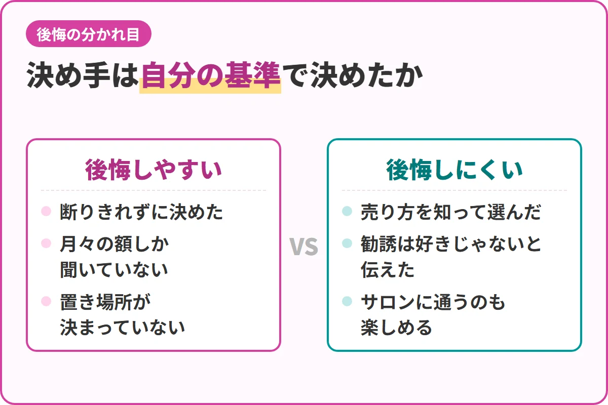 決め手は自分の基準で決めたか