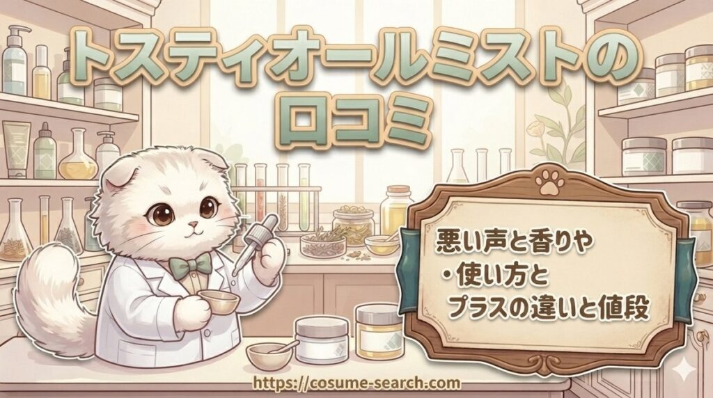 【トスティオールミストの口コミ】悪い声と香りや使い方とプラスの違いと値段